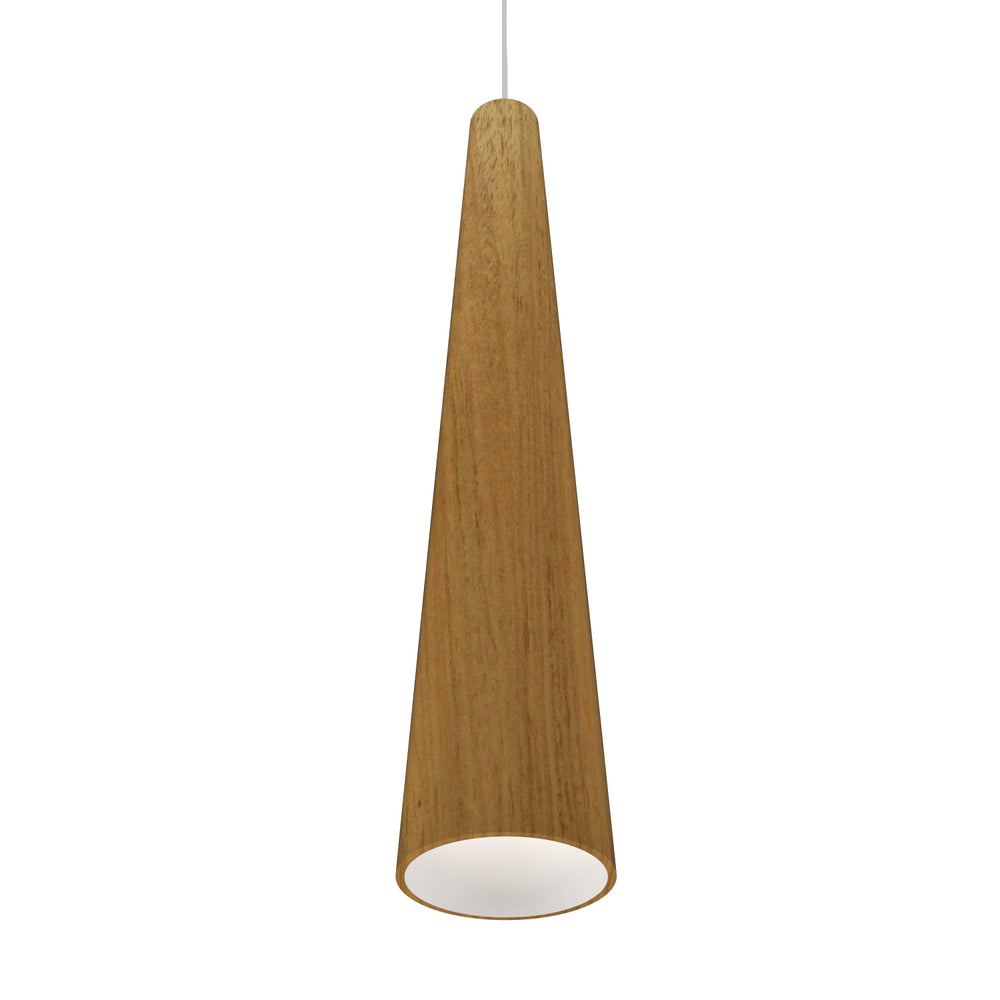 Accord Lighting - One Light Pendant - Conical - Louro Freijo- Union Lighting Luminaires Decor