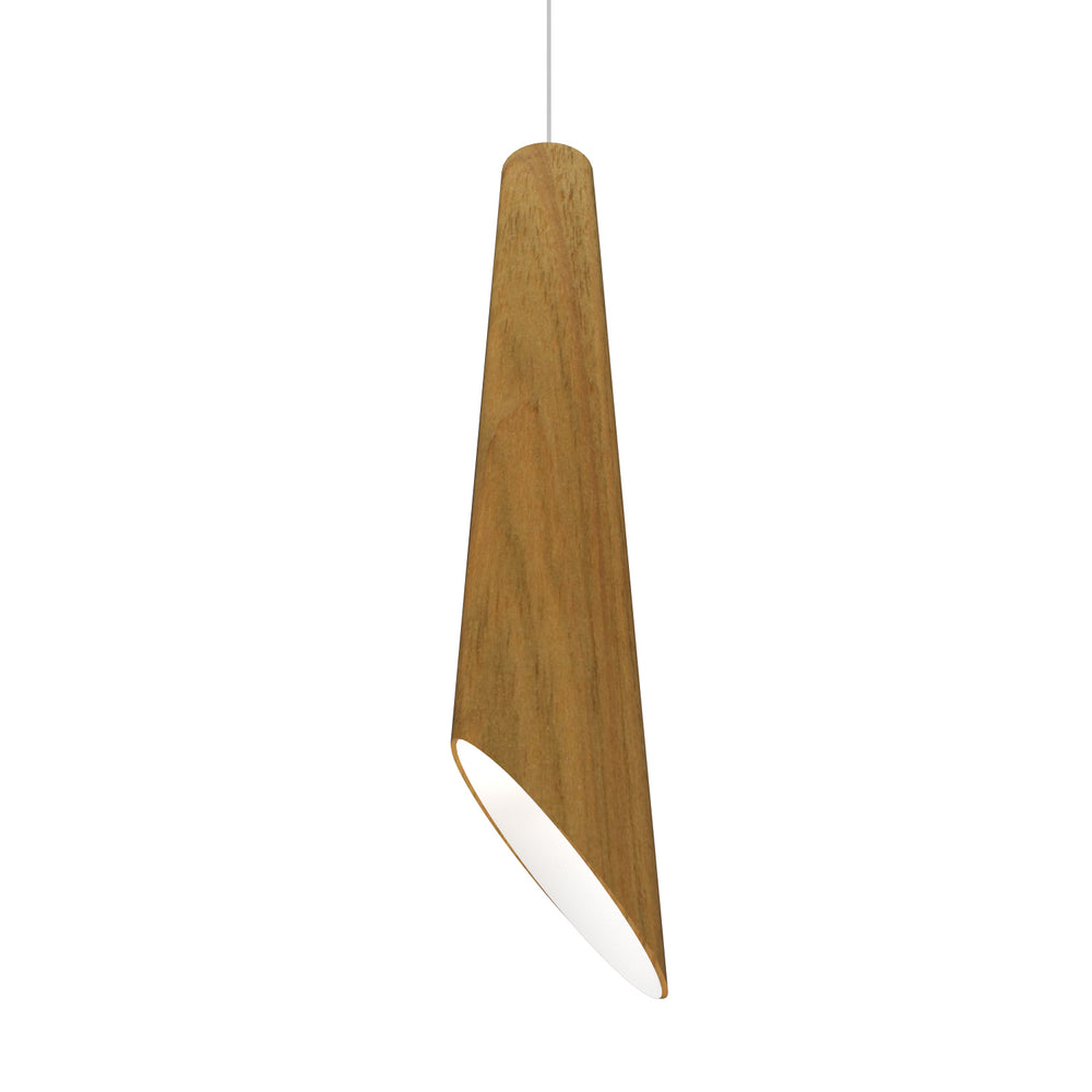 Accord Lighting - One Light Pendant - Conical - Louro Freijo- Union Lighting Luminaires Decor