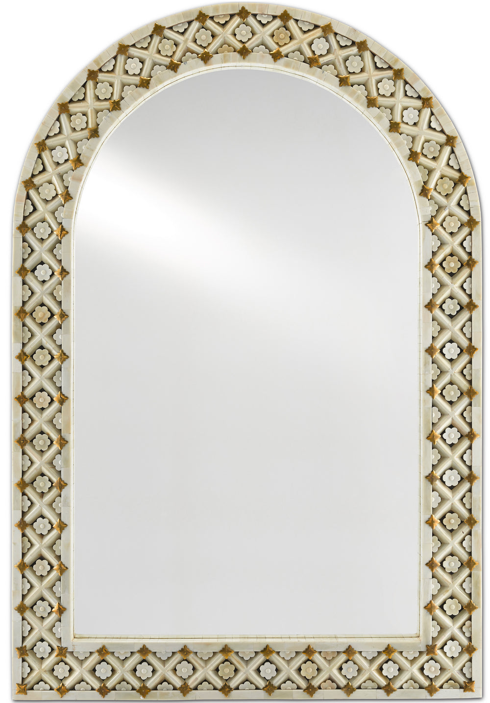 Currey and Company - Mirror - Ellaria - Natural/Brass- Union Lighting Luminaires Decor