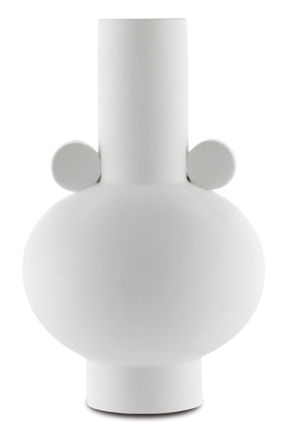 Currey and Company - Vase - Happy - Textured White- Union Lighting Luminaires Decor