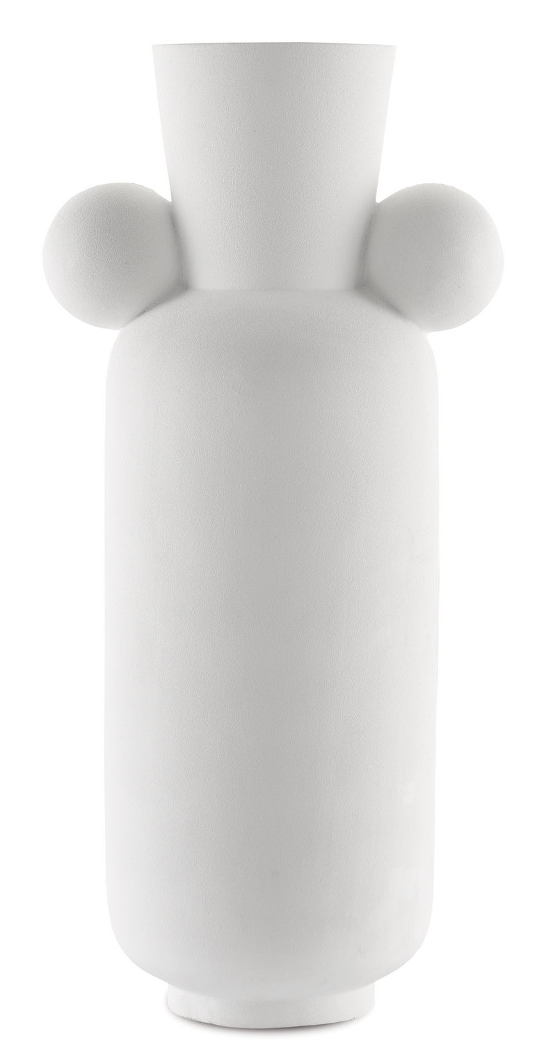 Currey and Company - Vase - Happy - Textured White- Union Lighting Luminaires Decor
