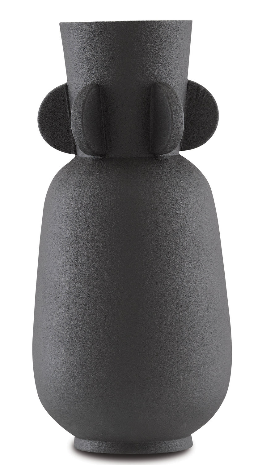 Currey and Company - Vase - Happy - Textured Black- Union Lighting Luminaires Decor
