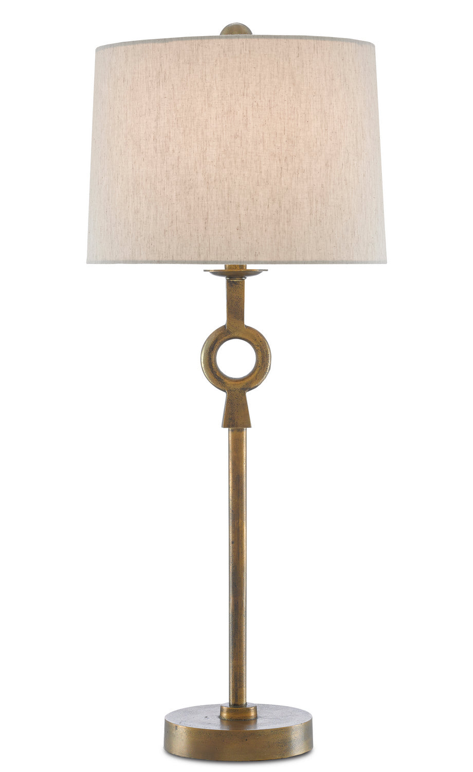 Currey and Company - One Light Table Lamp - Germaine - Antique Brass- Union Lighting Luminaires Decor