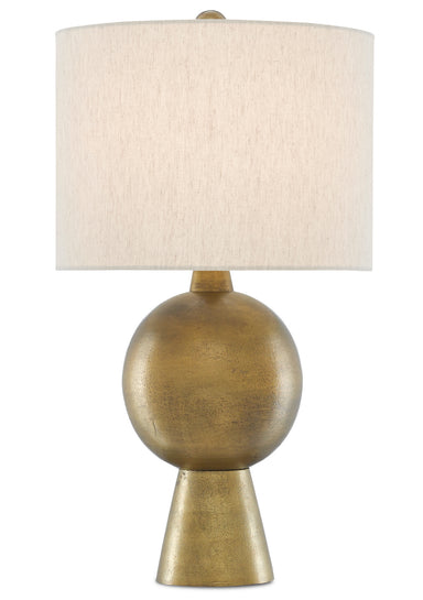 Currey and Company - One Light Table Lamp - Rami Collection - Antique Brass- Union Lighting Luminaires Decor