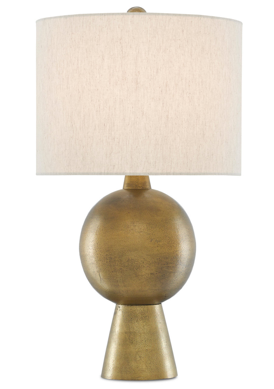 Currey and Company - One Light Table Lamp - Rami - Antique Brass- Union Lighting Luminaires Decor