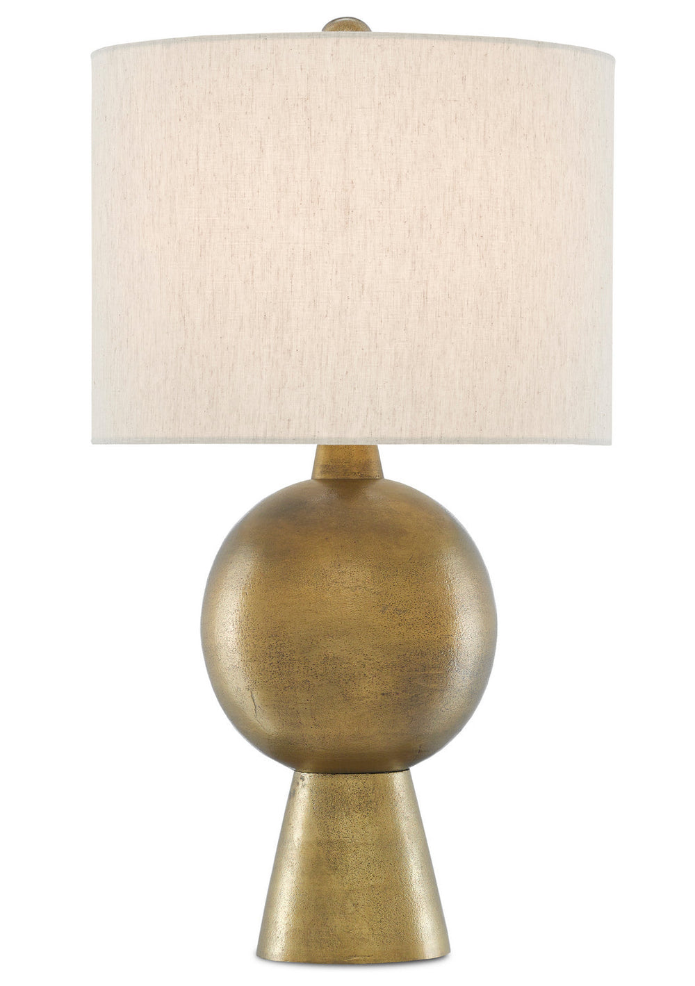 Currey and Company - One Light Table Lamp - Rami - Antique Brass- Union Lighting Luminaires Decor