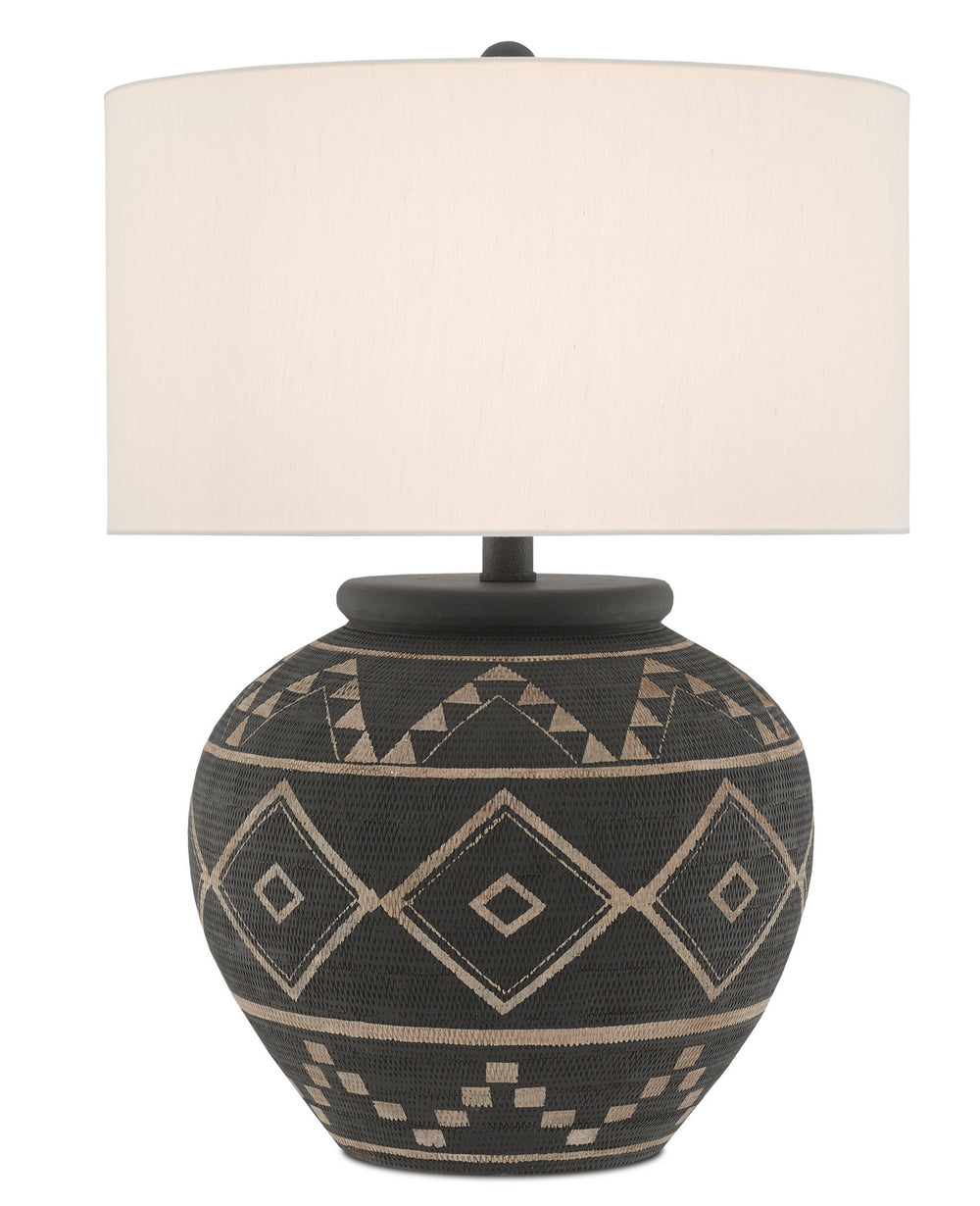 Currey and Company - One Light Table Lamp - Tattoo Table Lamp - Brewed Latte/Molé Black- Union Lighting Luminaires Decor