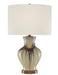 Currey and Company - One Light Table Lamp - Muscadine - Cream/Brown/Antique Brass- Union Lighting Luminaires Decor