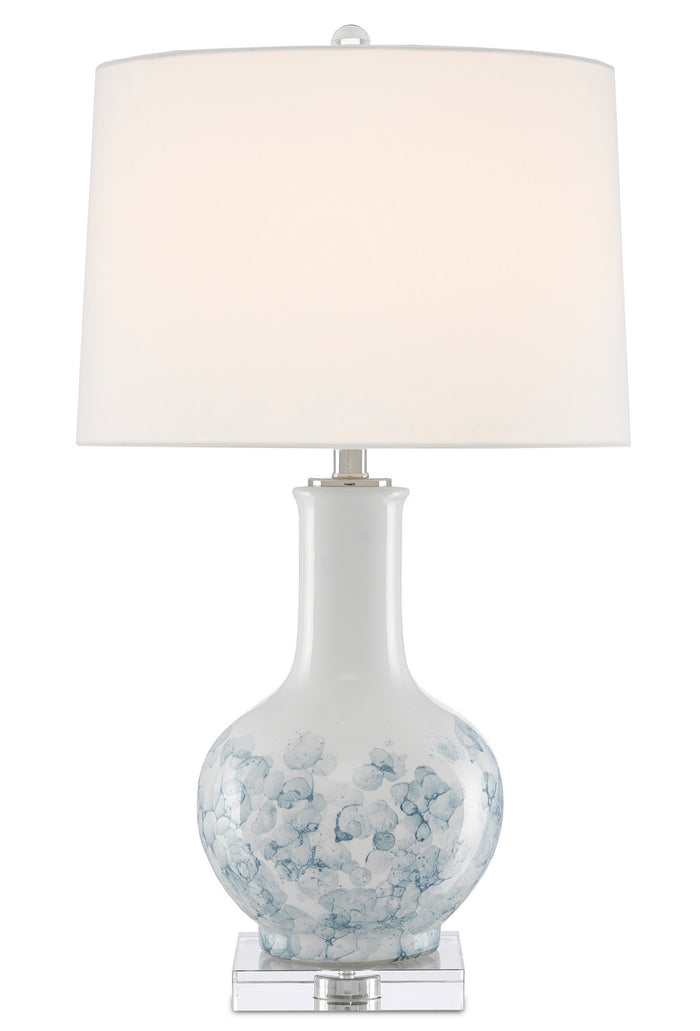 Currey and Company - One Light Table Lamp - Myrtle - White/Blue/Clear- Union Lighting Luminaires Decor