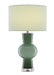 Currey and Company - One Light Table Lamp - Duende - Light & Dark Green/Polished Nickel/Clear- Union Lighting Luminaires Decor