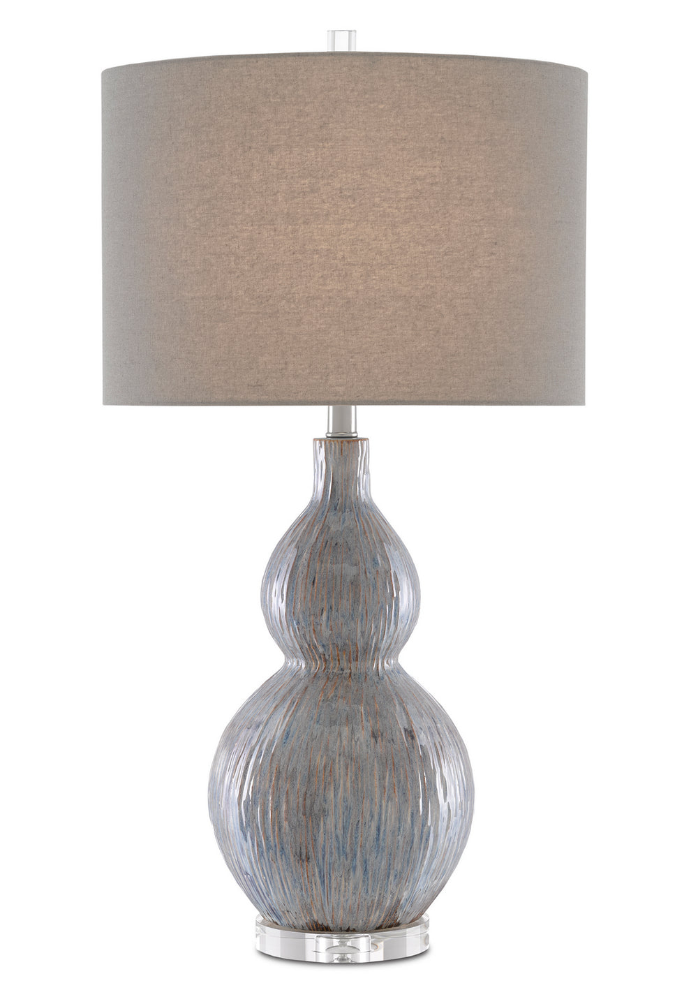 Currey and Company - One Light Table Lamp - Idyll Table Lamp - Gray/Blue/Taupe/Clear- Union Lighting Luminaires Decor