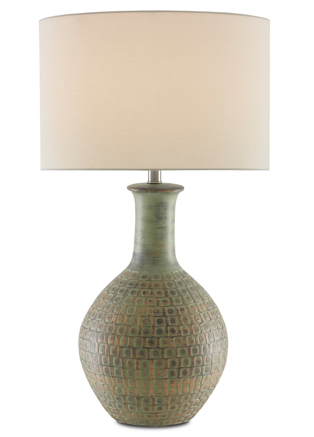 Currey and Company - One Light Table Lamp - Loro - Moss Green- Union Lighting Luminaires Decor