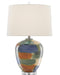 Currey and Company - One Light Table Lamp - Rainbow - Blue/Green/Sand/Rust/Clear- Union Lighting Luminaires Decor