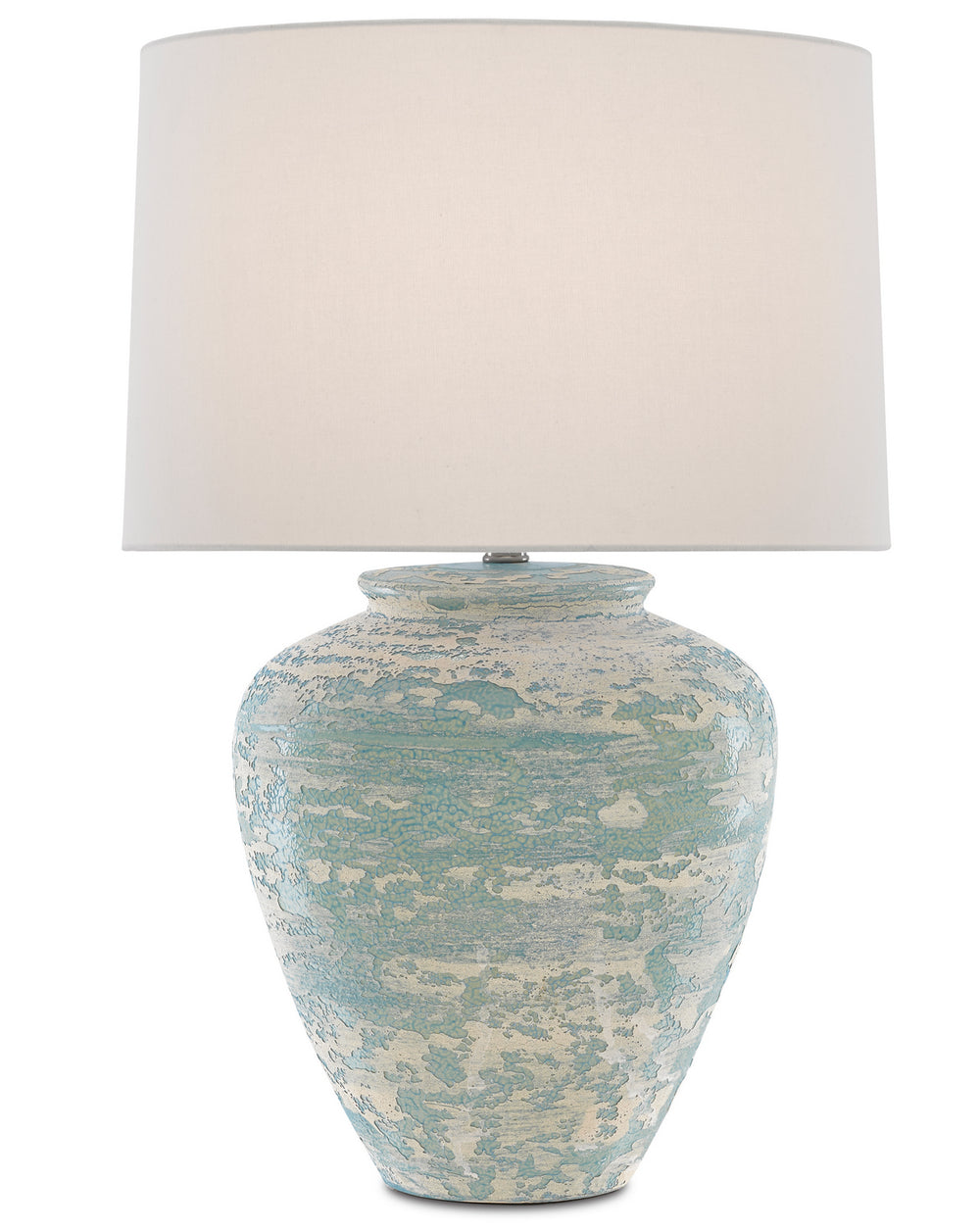 Currey and Company - One Light Table Lamp - Mimi - Aqua/Cream- Union Lighting Luminaires Decor