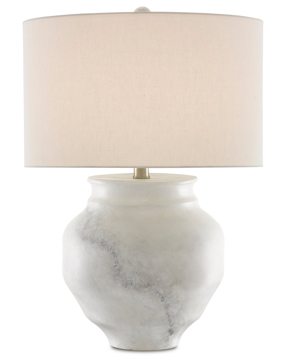 Currey and Company - One Light Table Lamp - Kalossi - White/Gray- Union Lighting Luminaires Decor