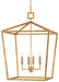 Currey and Company - Four Light Lantern - Denison Collection - Contemporary Gold Leaf- Union Lighting Luminaires Decor