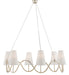 Currey and Company - Six Light Chandelier - Kadir - Silver Granello- Union Lighting Luminaires Decor