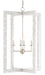 Currey and Company - Four Light Chandelier - Arietta Collection - Mother of Pearl/Contemporary Silver Leaf- Union Lighting Luminaires Decor