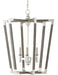 Currey and Company - Three Light Chandelier - Bastian - Chateau Gray/Contemporary Silver Leaf- Union Lighting Luminaires Decor