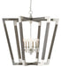 Currey and Company - Six Light Chandelier - Bastian - Chateau Gray/Contemporary Silver Leaf- Union Lighting Luminaires Decor