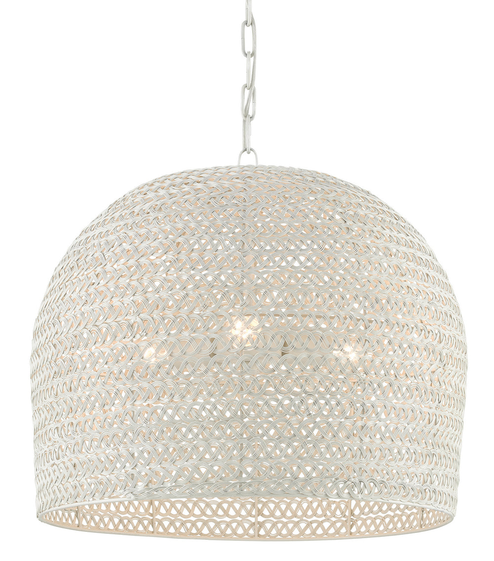 Currey and Company - Three Light Chandelier - Piero - White- Union Lighting Luminaires Decor