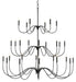 Currey and Company - 27 Light Chandelier - Tirrell Collection - Antique Black- Union Lighting Luminaires Decor