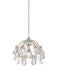 Currey and Company - One Light Pendant - Crystal Bud - Clear/Contemporary Silver Leaf/Silver- Union Lighting Luminaires Decor