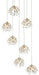 Currey and Company - Seven Light Pendant - Crystal Bud - Clear/Contemporary Silver Leaf/Silver- Union Lighting Luminaires Decor