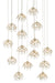 Currey and Company - 15 Light Pendant - Crystal Bud - Clear/Contemporary Silver Leaf/Silver- Union Lighting Luminaires Decor