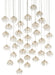 Currey and Company - 36 Light Pendant - Crystal Bud - Clear/Contemporary Silver Leaf/Silver- Union Lighting Luminaires Decor
