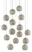 Currey and Company - 15 Light Pendant - Giro Collection - Blue/Nickel- Union Lighting Luminaires Decor