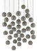 Currey and Company - 36 Light Pendant - Giro Collection - Blue/Nickel- Union Lighting Luminaires Decor