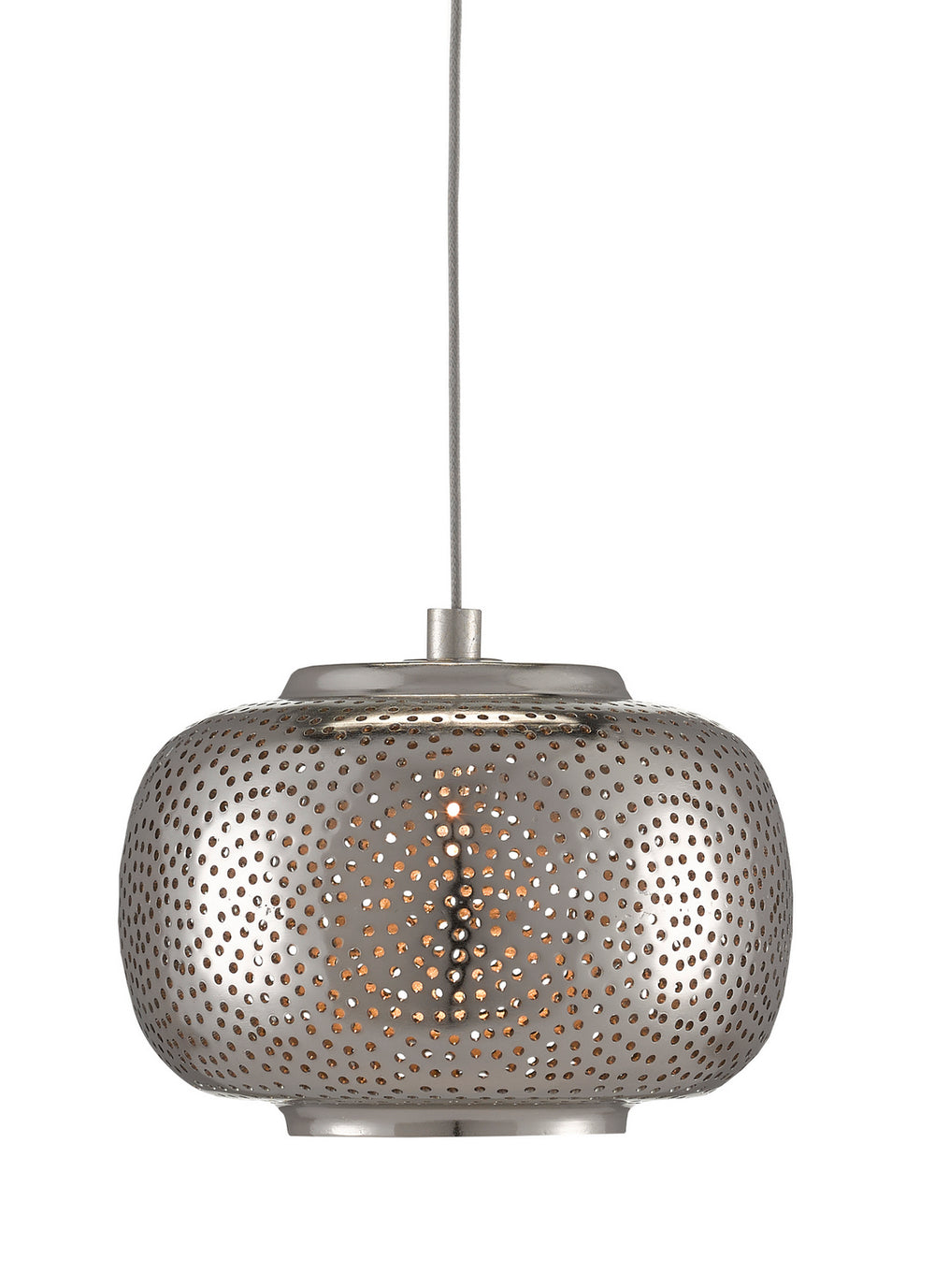 Currey and Company - One Light Pendant - Pepper - Nickel/Silver- Union Lighting Luminaires Decor