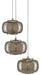 Currey and Company - Three Light Pendant - Nickel- Union Lighting Luminaires Decor