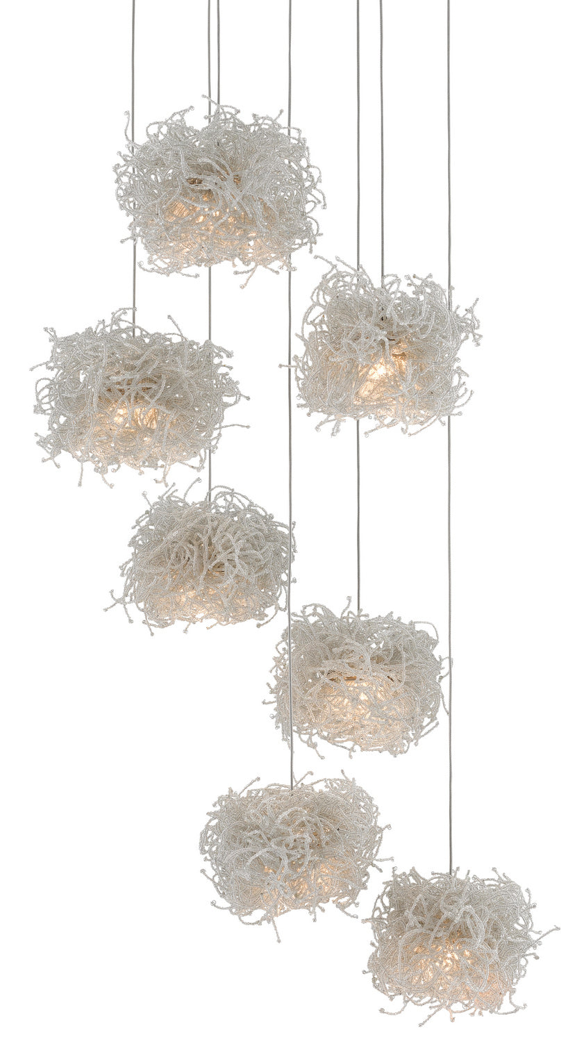 Currey and Company - Seven Light Pendant - Birds Nest Collection - Clear- Union Lighting Luminaires Decor