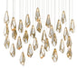 Currey and Company - 30 Light Pendant - Glace Collection - Raj Mirror/Antique Brass- Union Lighting Luminaires Decor