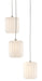 Currey and Company - Three Light Pendant - Dove Collection - White- Union Lighting Luminaires Decor