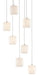 Currey and Company - Seven Light Pendant - Dove Collection - White- Union Lighting Luminaires Decor