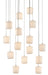 Currey and Company - 15 Light Pendant - Dove Collection - White- Union Lighting Luminaires Decor
