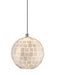 Currey and Company - One Light Pendant - Finhorn Collection - Pearl- Union Lighting Luminaires Decor