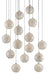 Currey and Company - 15 Light Pendant - Finhorn - Natural/Silver- Union Lighting Luminaires Decor