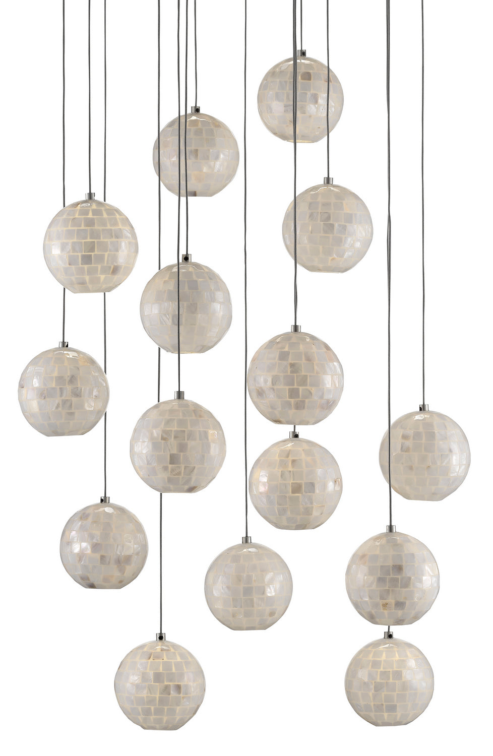 Currey and Company - 15 Light Pendant - Finhorn - Natural/Silver- Union Lighting Luminaires Decor