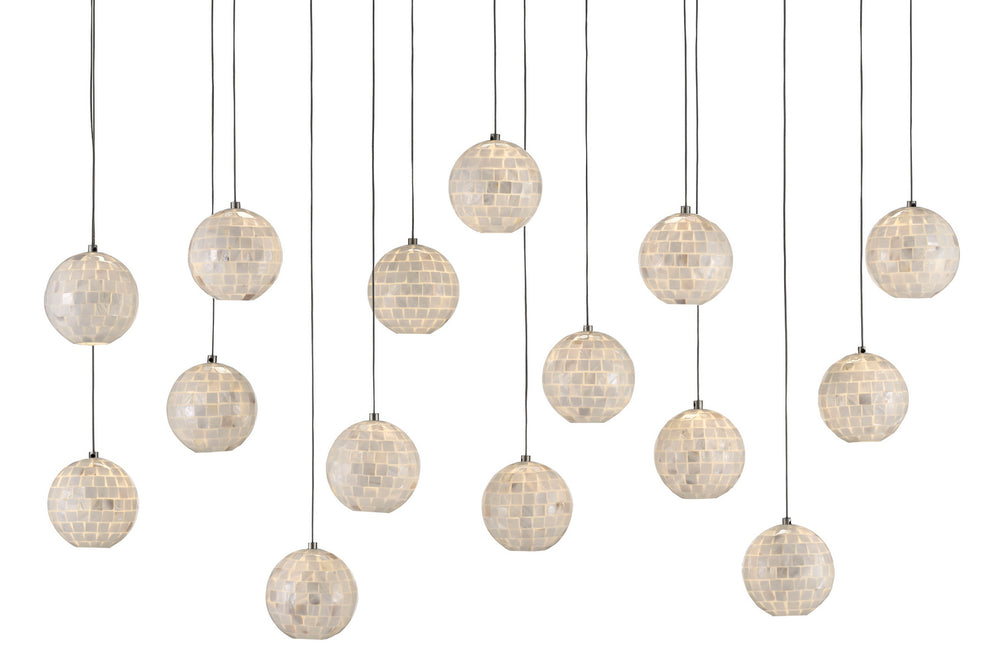 Currey and Company - 15 Light Pendant - Finhorn - Natural/Silver- Union Lighting Luminaires Decor