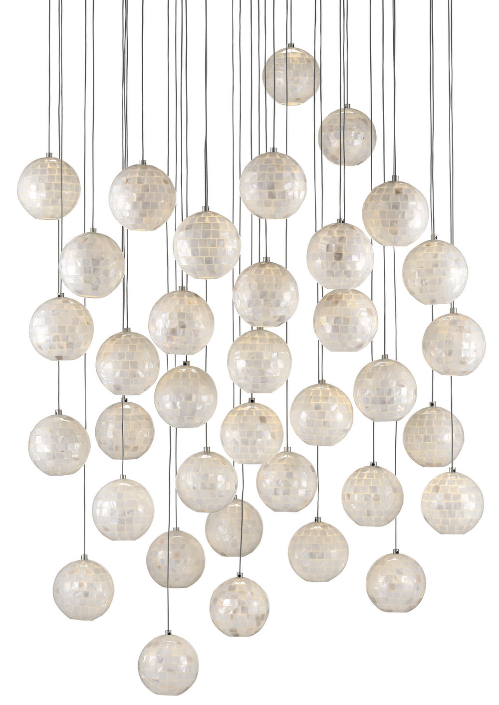 Currey and Company - 36 Light Pendant - Finhorn - Natural/Silver- Union Lighting Luminaires Decor