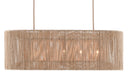 Currey and Company - Five Light Chandelier - Mereworth Collection - Natural Rope/Beige- Union Lighting Luminaires Decor