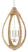 Currey and Company - Four Light Chandelier - Menorca - Natural/Contemporary Silver Leaf/Smokewood- Union Lighting Luminaires Decor