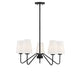 Meridian - Five Light Chandelier - Matte Black- Union Lighting Luminaires Decor