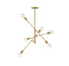 Meridian - Six Light Chandelier - Natural Brass- Union Lighting Luminaires Decor