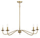 Meridian - Five Light Chandelier - Natural Brass- Union Lighting Luminaires Decor