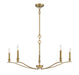 Meridian - Five Light Chandelier - Natural Brass- Union Lighting Luminaires Decor
